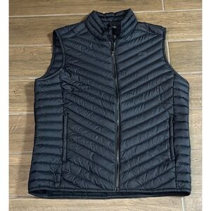 KJUS Blackcomb Down Black Puffer Full Zip Golf Vest Mens X-Large